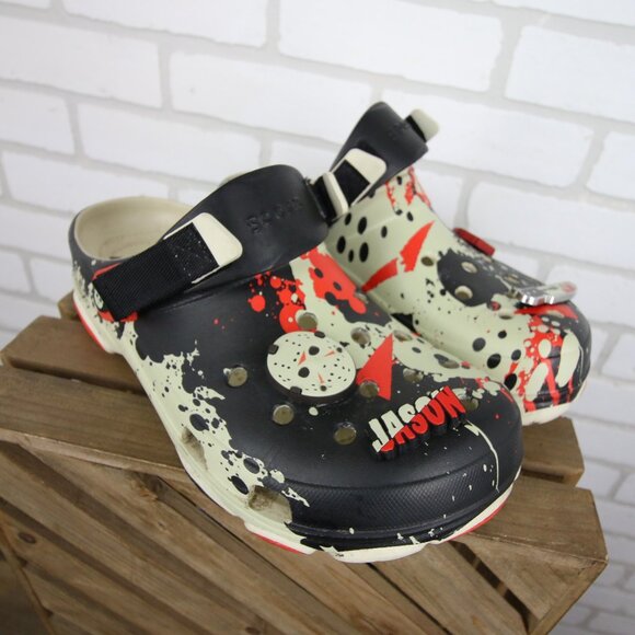 Crocs Friday The 13th All Terrain Clogs Mens 10 Womens 12 Jason Vorhees READ main image 11